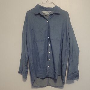 Old Navy Men's Casual Blue Button Down Shirt